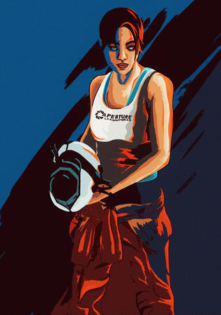 Portal (Chell) Portrait