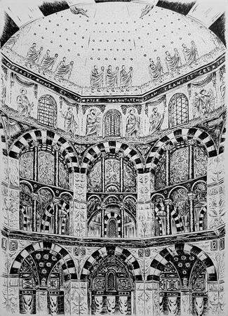 Capilla Palatina de la Catedral de Aquisgrán (hoja A2)